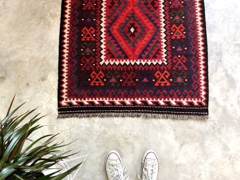 VINTAGE AFGHAN KILIM RUG "THELMA"