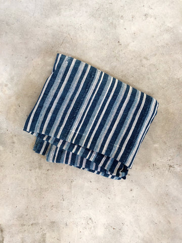 SINGLE STRIPED VINTAGE INDIGO MUD CLOTH