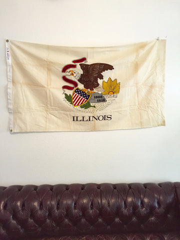 VINTAGE 1970'S ILLINOIS STATE FLAG