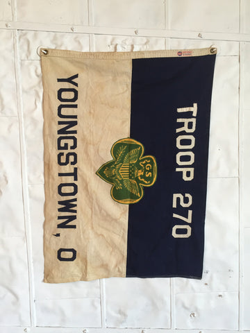 VINTAGE GIRL SCOUT FLAG TROOP 270