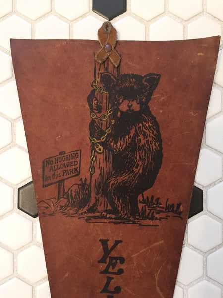 VINTAGE LEATHER YELLOWSTONE PENNANT